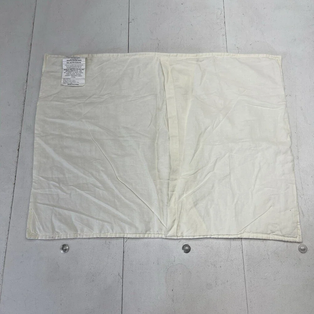 West Elm Beige Ivory Linen Blend Stitched Quilted 26x20in Pillow Case Sham